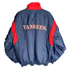 RARE YANKEES JACKET OVERSIZED BLUE RED SIZE L PUFFERJACKET - Lyons way | Online Handpicked Vintage Clothing Store