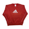 RED VINTAGE ADIDAS SWEATER SIZE L - Lyons way | Online Handpicked Vintage Clothing Store