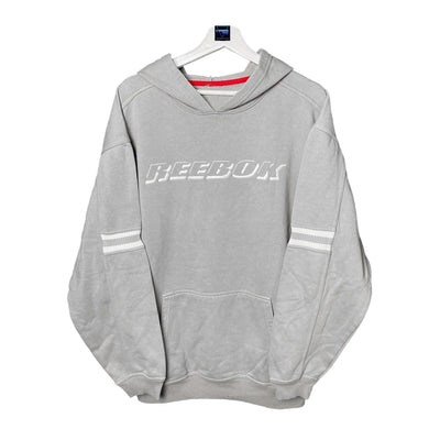 REEBOK GREY/WHITE HOODIE IN SIZE L by reebok - HOODIE available on lyonsway.com for 40.00 . Perfect for GREY, L, REEBOK, SIZE L, €25-€55 .