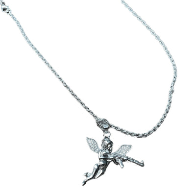 SILVER CUPID NECKLACE BY LYONSWAY by Lyons way - Necklaces available on lyonsway.com for 14.95 . Perfect for BAG, HANDBAG, NECKLACE, NECKLACES, SILVER, €0-€25 .