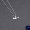 SWOOSH NECKLACE/CHAIN SILVER - Lyons way | Online Handpicked Vintage Clothing Store