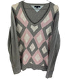 TOMMY HILFIGER SWEATER GREY/PINK SIZE L - Lyons way | Online Handpicked Vintage Clothing Store