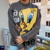 Tweety Grey Looney Tunes Boxing Sweater Size L by LOONEY TUNES - KNITWEAR available on lyonsway.com for 85.00 . Perfect for L, LOONEY TUNES/ WARNER BROS, PROMOTION, RARE, SWEATER, TRUI, ULTRA RARE, USA, vintage, WOL, €75-€100 .