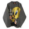 Tweety Grey Looney Tunes Boxing Sweater Size L by LOONEY TUNES - KNITWEAR available on lyonsway.com for 85.00 . Perfect for L, LOONEY TUNES/ WARNER BROS, PROMOTION, RARE, SWEATER, TRUI, ULTRA RARE, USA, vintage, WOL, €75-€100 .