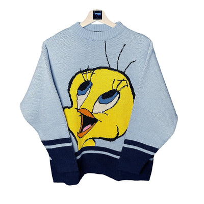 TWEETY TURQUOISE LOONEY TUNES SWEATER SIZE M by LOONEY TUNES - KNITWEAR available on lyonsway.com for 84.95 . Perfect for BABY BLUE, BLUE, LOONEY TUNES, LOONEY TUNES/ WARNER BROS, M, SIZE M, TWEETY, €75-€100 .