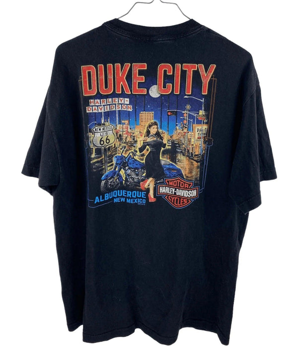 VINTAGE BLACK HARLEY DAVIDSON GRAPHIC TEE WITH BLUE MOTOR AND WOMAN, SIZE L by Harley davidson - T-SHIRT available on lyonsway.com for 44.95 . Perfect for BLACK., HARLEY DAVIDSON, L, size L, €25-€55 .
