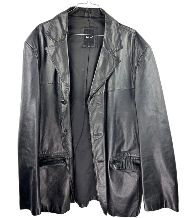 Vintage Black Leather Jacket Size L by Him - available on lyonsway.com for 55.00 . Perfect for BLACK, L, SALE, size L, €25-€55 .