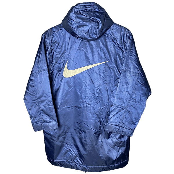 Nike big swoosh jacket blue store