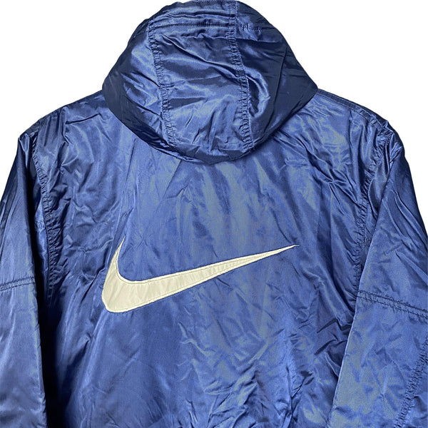 Vintage Nike Jacket Swoosh Blue Size M Lyons way Online Handpicked Vintage Clothing Store