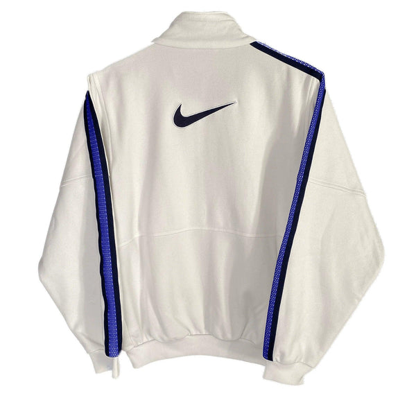 white and black nike vest/zipper with big swoosh vintage SIZE M by Nike - VEST available on lyonsway.com for 49.95 . Perfect for M, NIKE, sale, WHITE, €25-€55 .