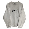 WHITE NIKE SWEATER WITH BIG SWOOSH SIZE XXS - Lyons way | Online Handpicked Vintage Clothing Store