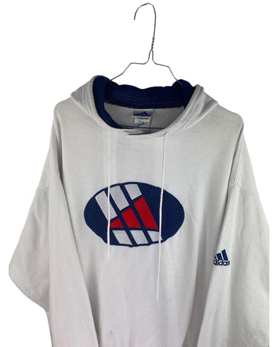 WHITE VINTAGE ADIDAS HOODIE SIZE L by ADIDAS - available on lyonsway.com for 54.95 . Perfect for 25-55, ADIDAS, L, SIZE L, WHITE .